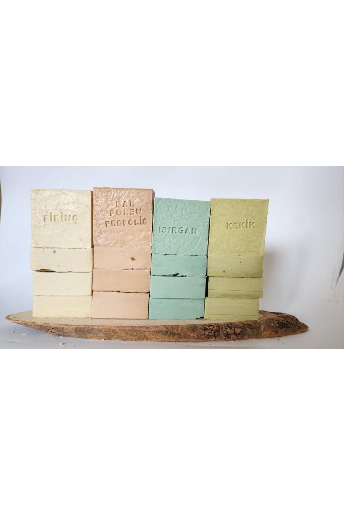 BY NEVSER Doğal Üretim Sabunu Karışık (Pirinç-Bal Polen Propolis- Isırgan-Kekik)16'lı Set