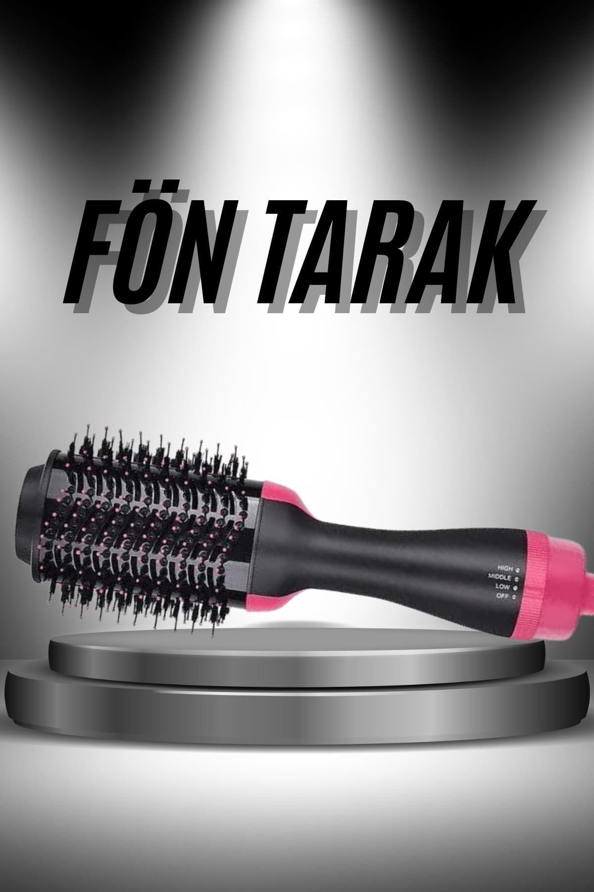 teknotrust Teknorod Saç Şekillendirici Ve Saç Düzleştirici Fön Tarağı Tarak Fırça 1200w Saç Kurutma