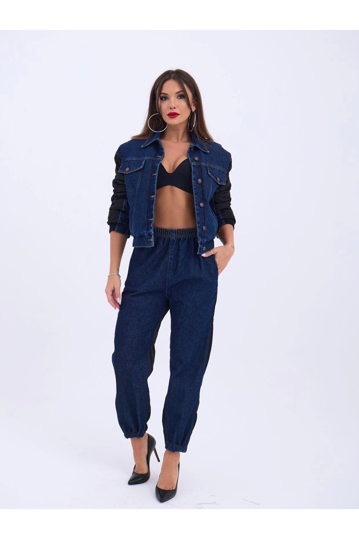nedo7 6627 KOT PANTOLON-MAVİ