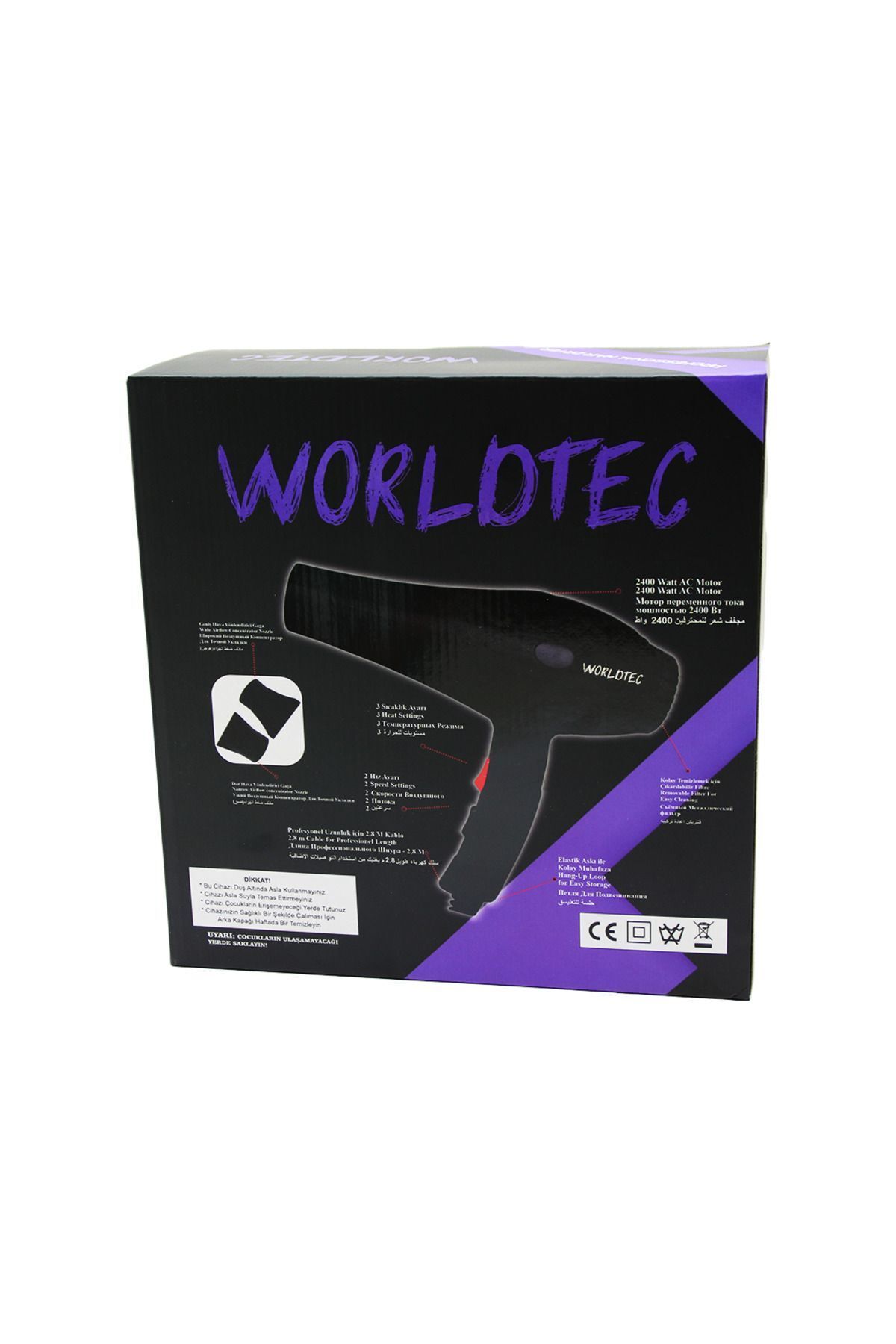 teknotrust MM PRO PROFESSIONAL SAÇ KURUTMA - FÖN MAKİNESİ 2500W TURBO WT-5500 Drk 1114477