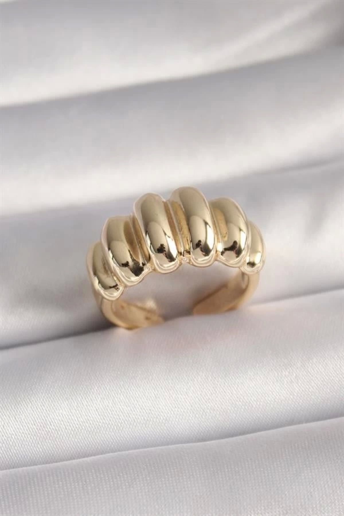 FASHIONLINE Pirinç Gold Renk Kadın Yüzük