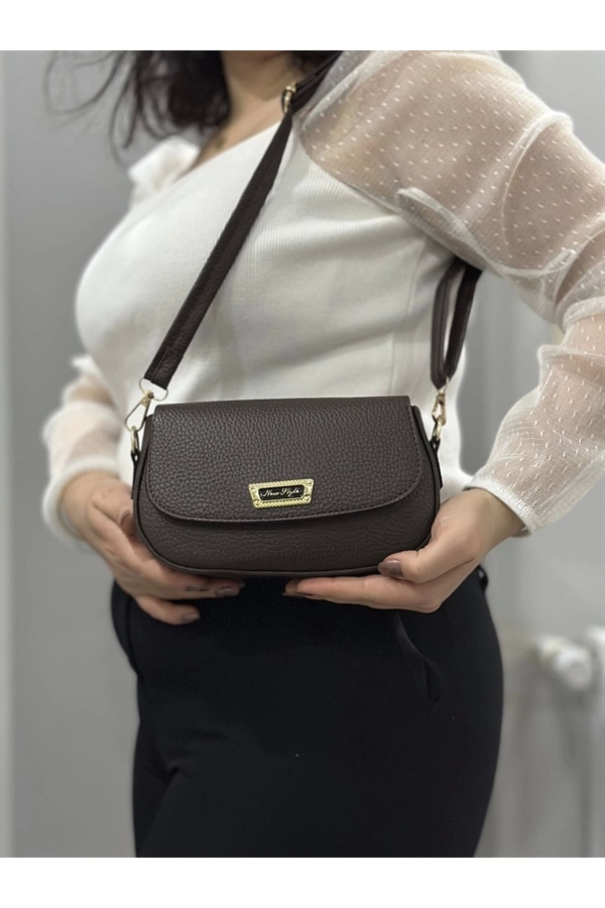 FASHIONLINE Kahve cilt jessi çanta