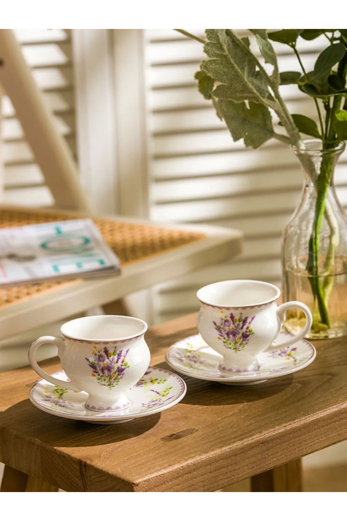 LC Waikiki LCW HOME Karışık Çiçek Baskılı 2 Kişilik Kahve Fincan Takımı 90 ml