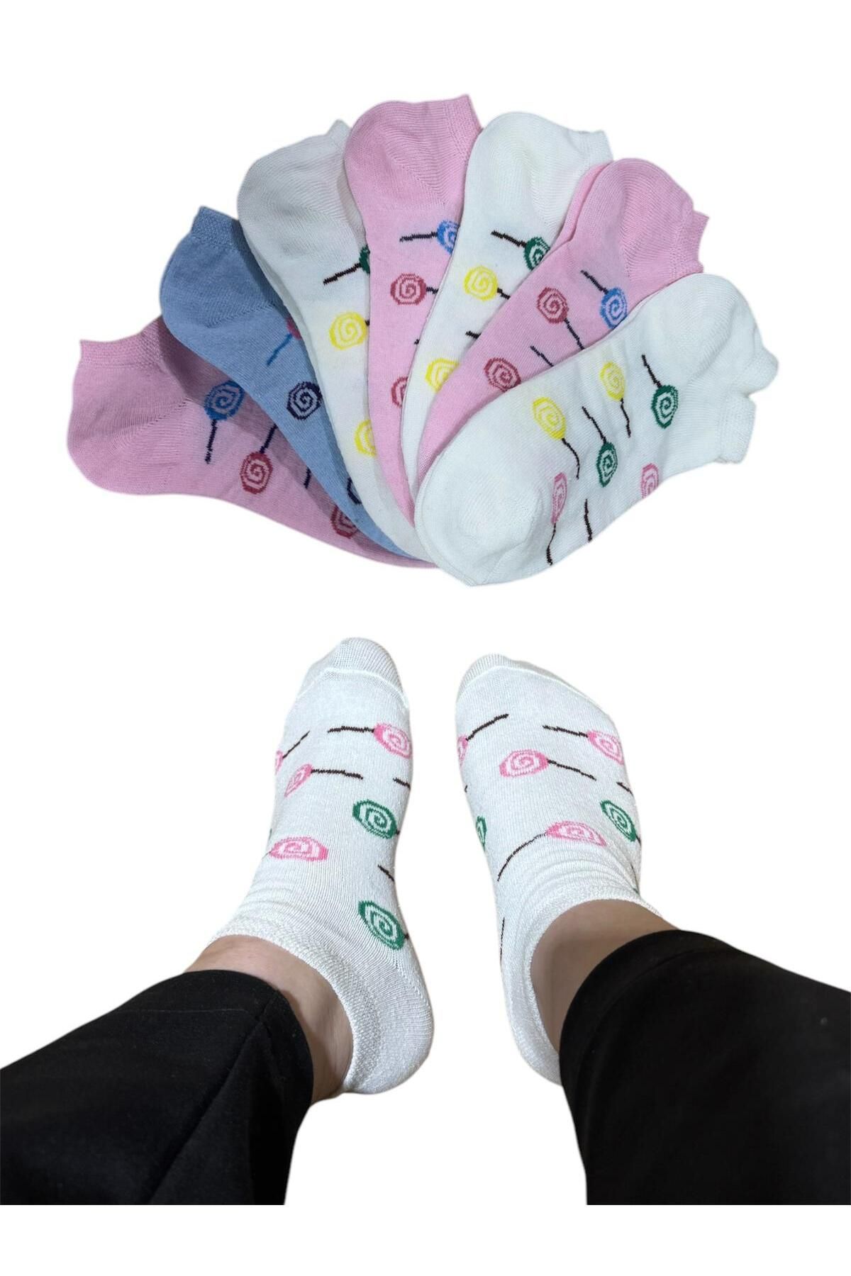 BYNDRSOCKS 7 Çift Kadın Patik Pamuklu Çorap