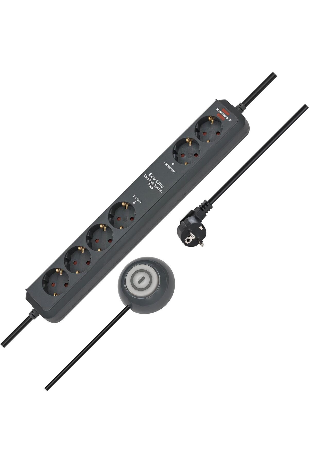 MEGOBİNE WHERE Eco-Line Comfort Güvenlik Anahtarlı 6'lı Uzatma Priz ZTML SYFT 1139610
