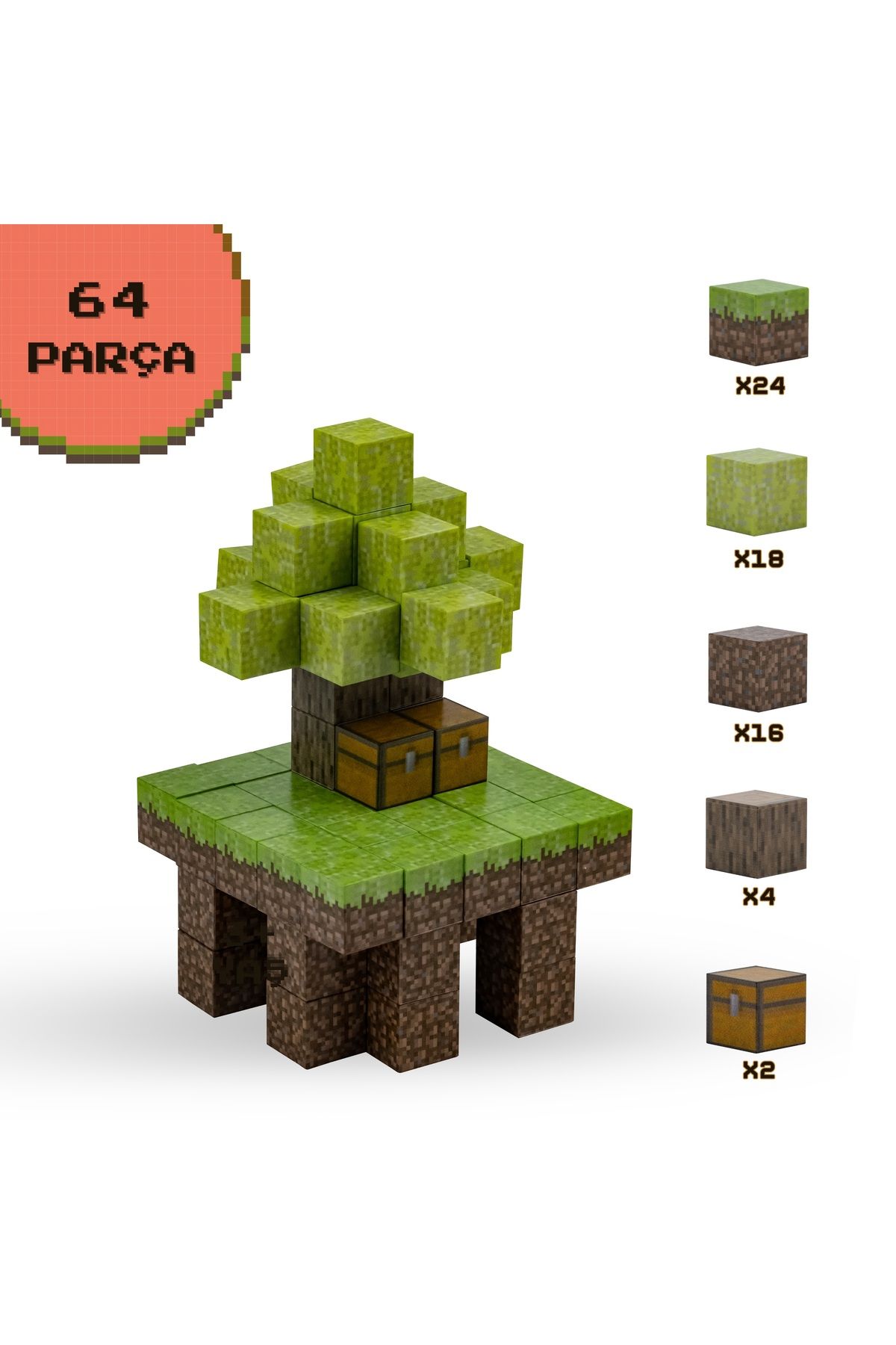 Birlik Oyuncak Creative World Manyetik Blok Seti -64 Parça Eğitici Oyuncak JM802