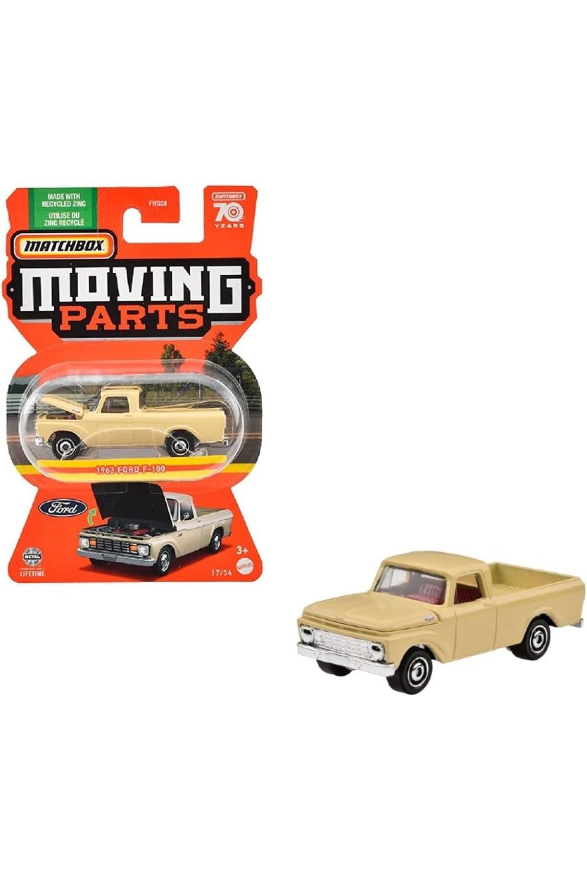ÇAĞUR Dark 1:64 Açılır Parça Arabalar FWD28-HLG02 17/54 1963 Ford F-100 Yenii 1099594