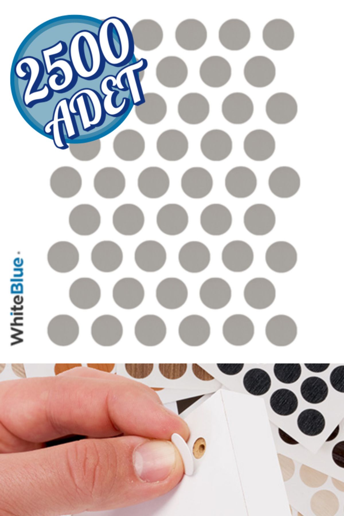 WhiteBlue Luna Vida Tapası Yapışkanlı 14mm