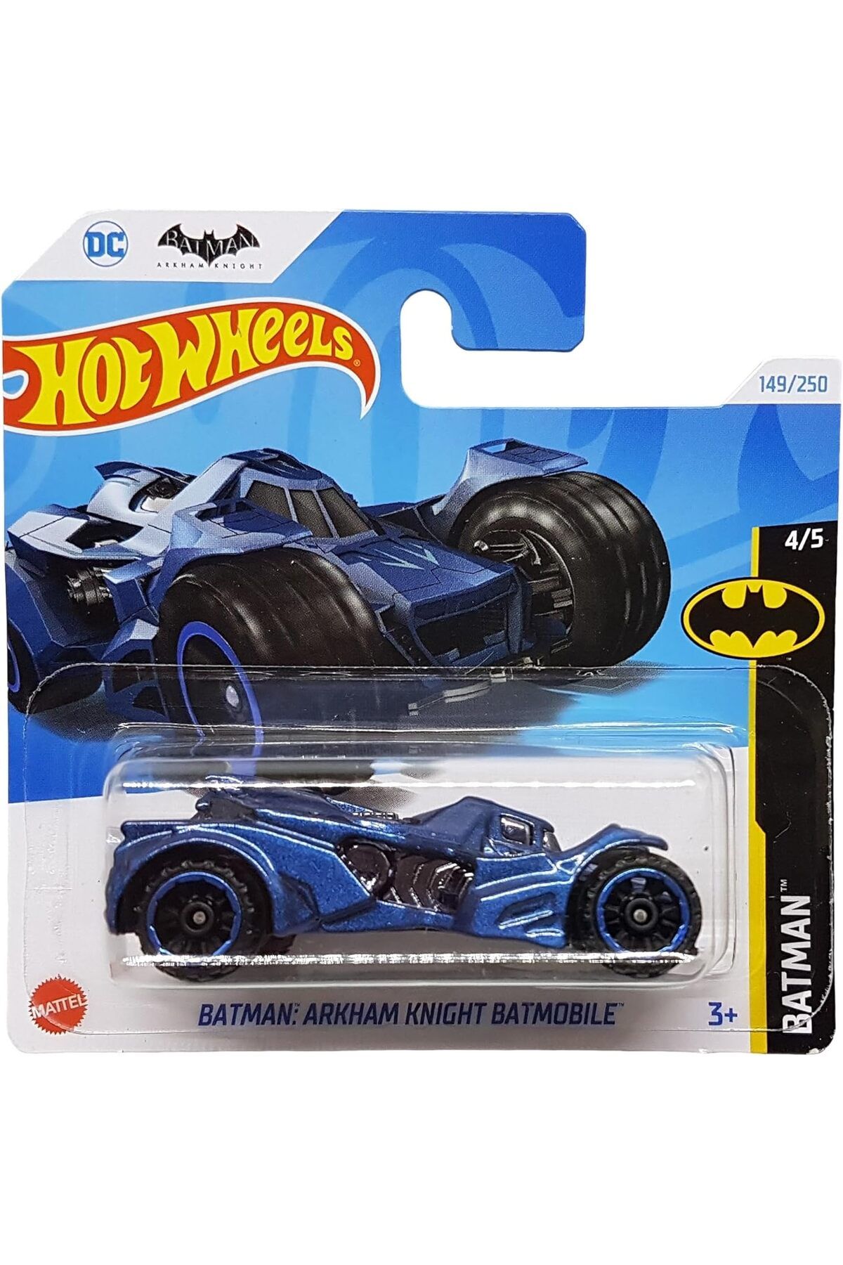ÇAĞUR Dark Wheels - Arkham Knight Batmobile - Batman 4/5 - HTD85 - Short Card - DC - koyu mavi metalik - M