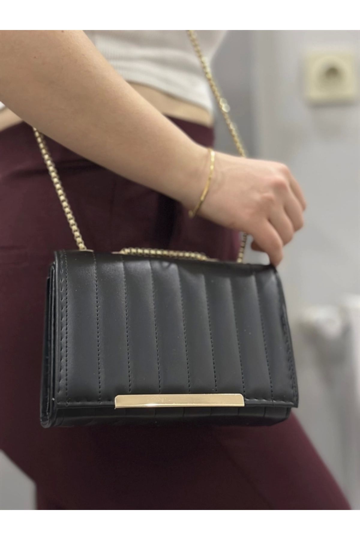 FASHIONLINE Cessi siyah cilt çanta