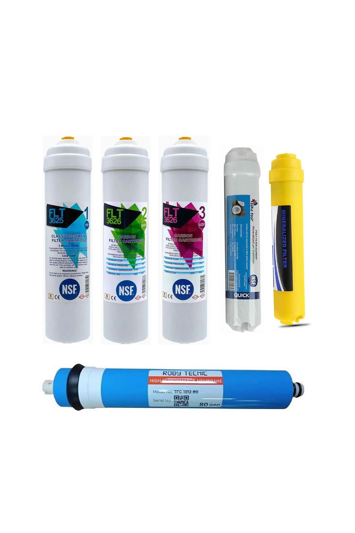 Filter Store Su Arıtma Cihazı Filtresi 6 Aşamalı NSF Onaylı Mineral Filtreli