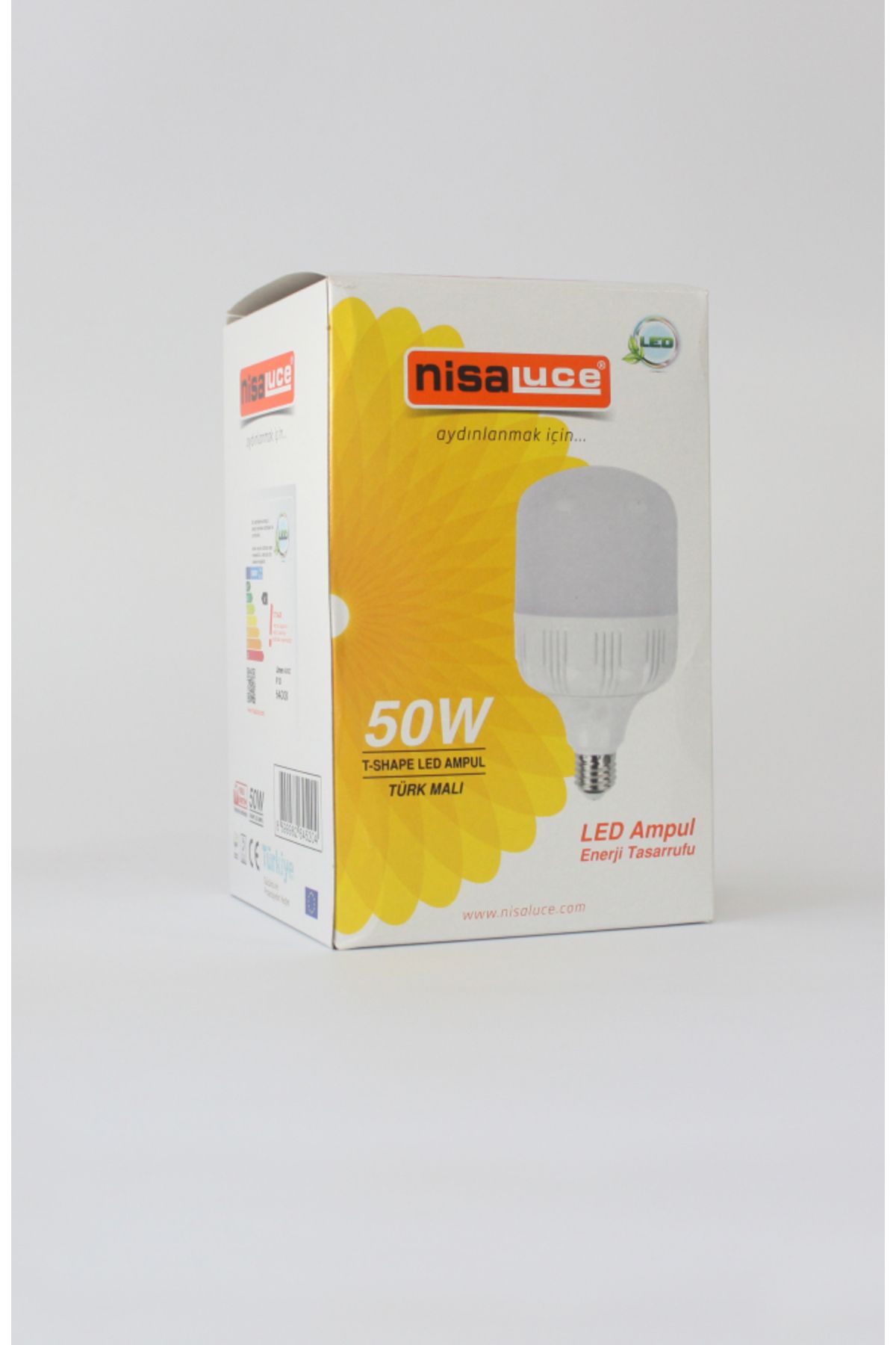 Nisa 50 Watt Torch Ampul Büyük Boy Beyaz Işık Smd Led Tasarruflu E27 Normal Duy