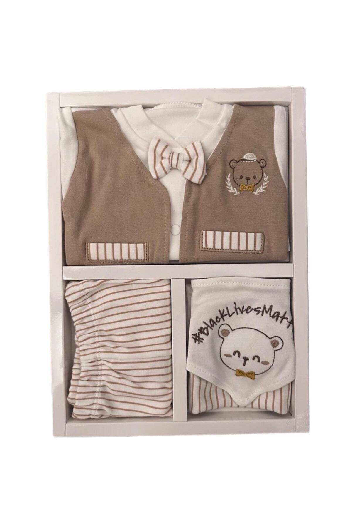 Rila Collection Yeni Sezon Kutulu 5li Hastane Çıkış Seti Bebek Yenidoğan Kıyafeti