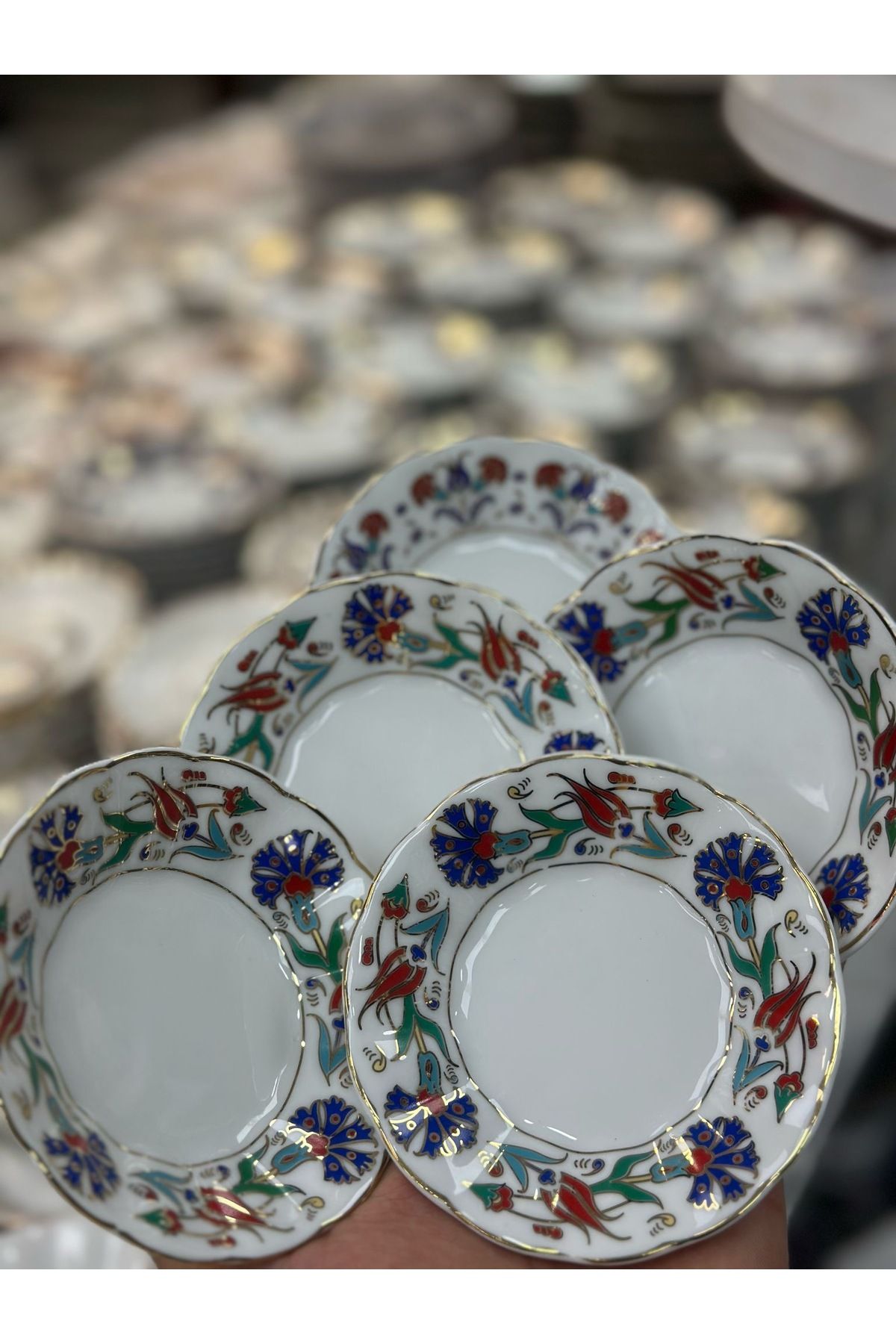 hediye ESTERHOMEDECOR 6’lı porselen çay tabağı porselen bardak altlığı