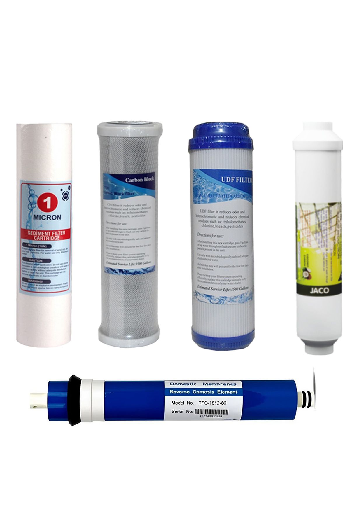 Filter Store Reverse Osmosis Su Arıtma Cihazı Açık Filtre Seti 5'li