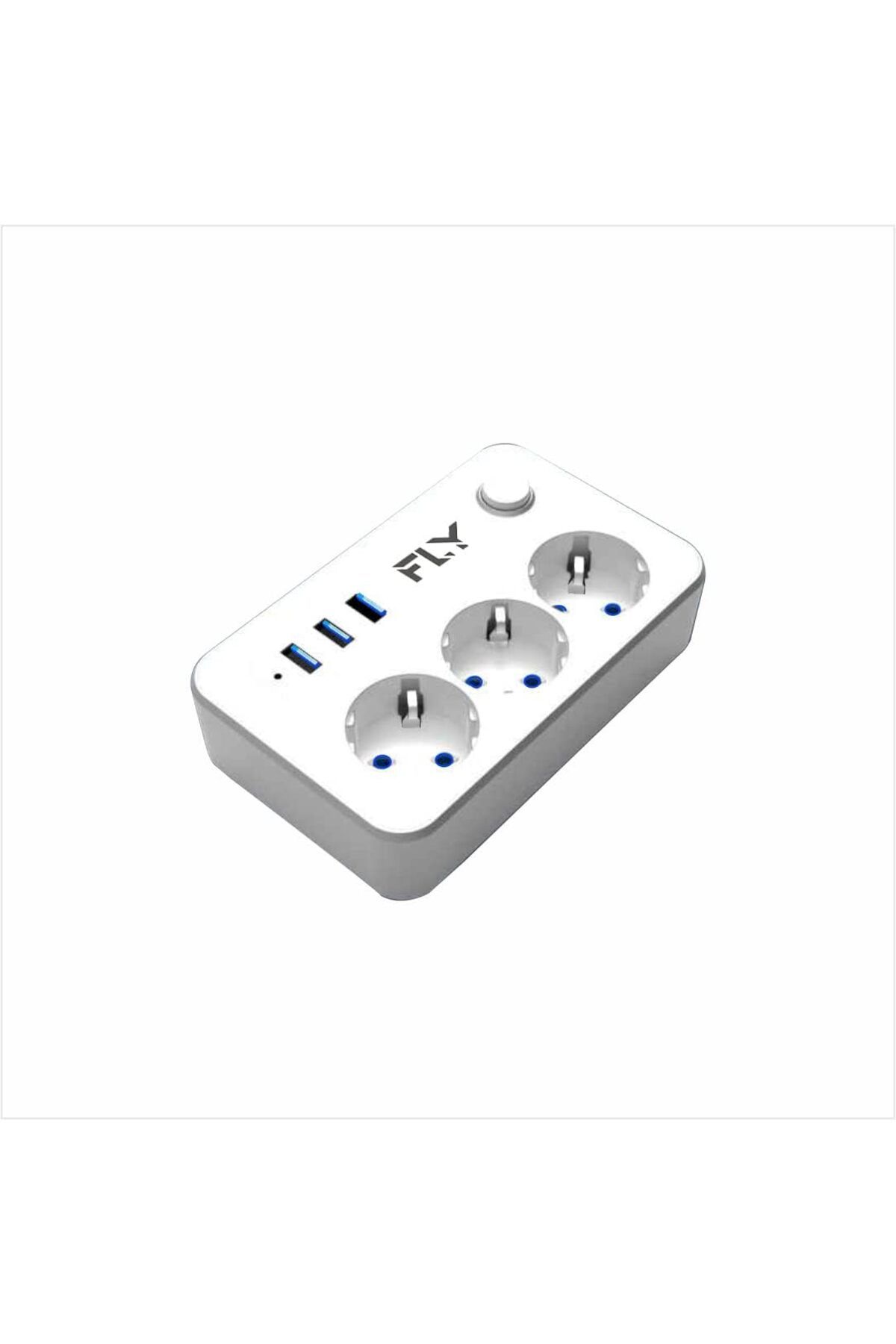 KDROĞLU plamystical 3406 Termal Akım Korumalı, Çocuk Korumalı, 3 X USB, 2Mt Uzatma Kablosu 3nanlü Priz,