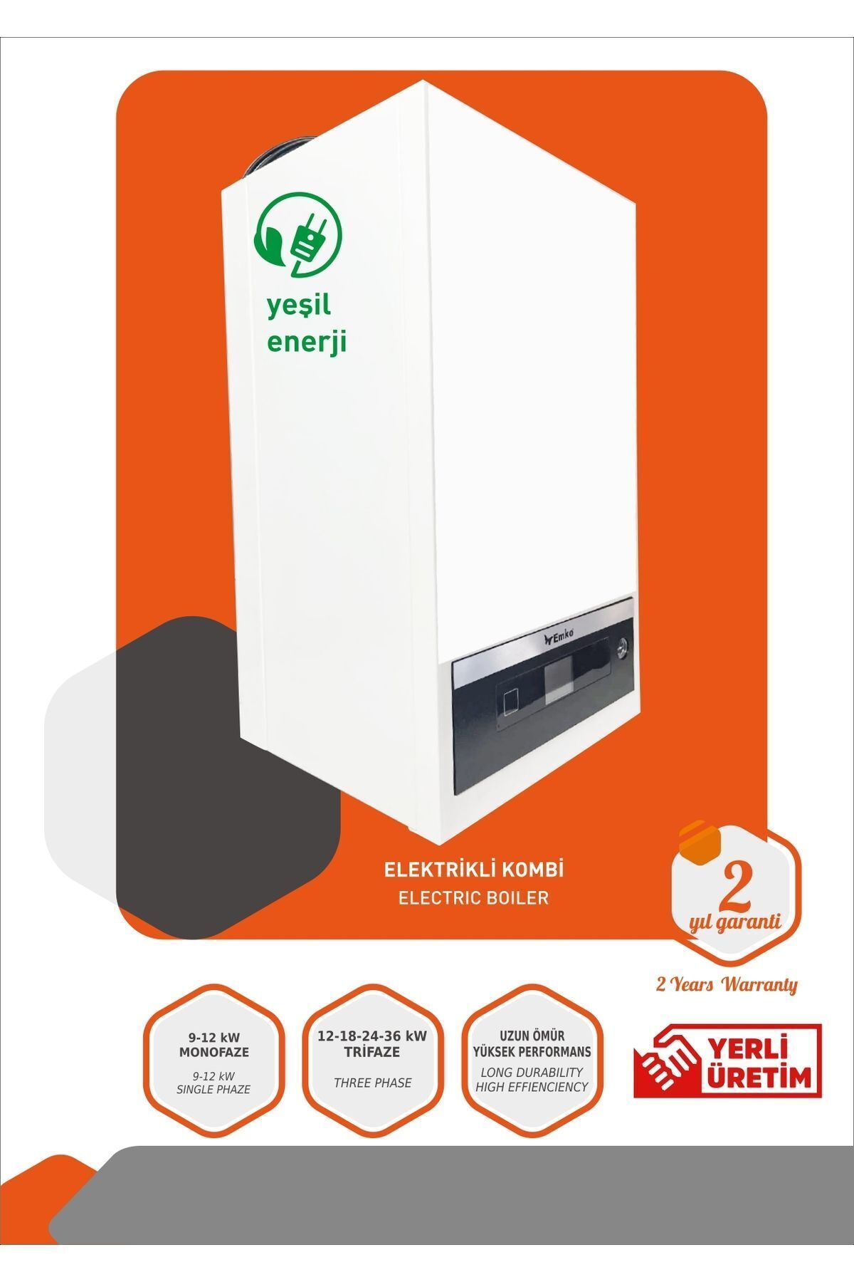 Emko Fenni Emko Elektrikli Kombi 9 Kw Monofaze