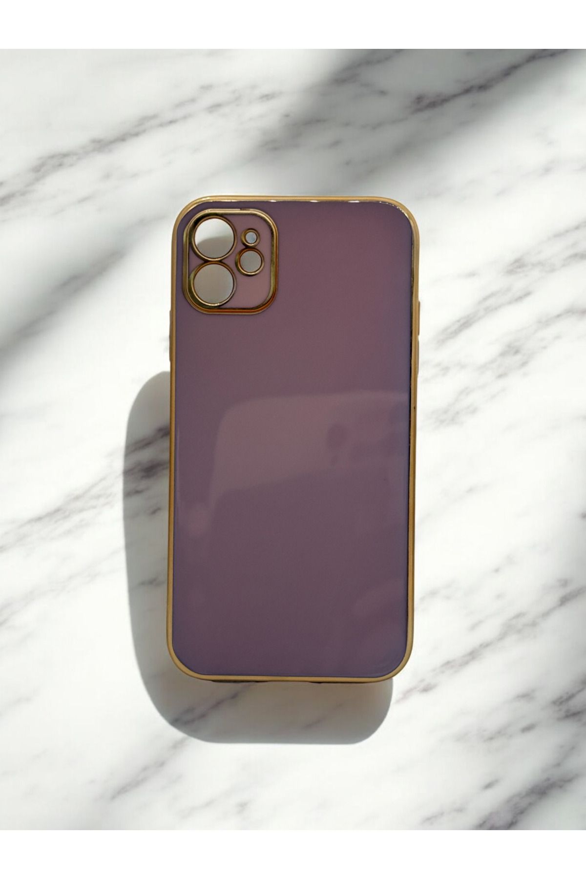 DUBİGOLD İPHONE 11 UYUMLU PARLAK GOLD DETAYLI BARK TELEFON KILIFI