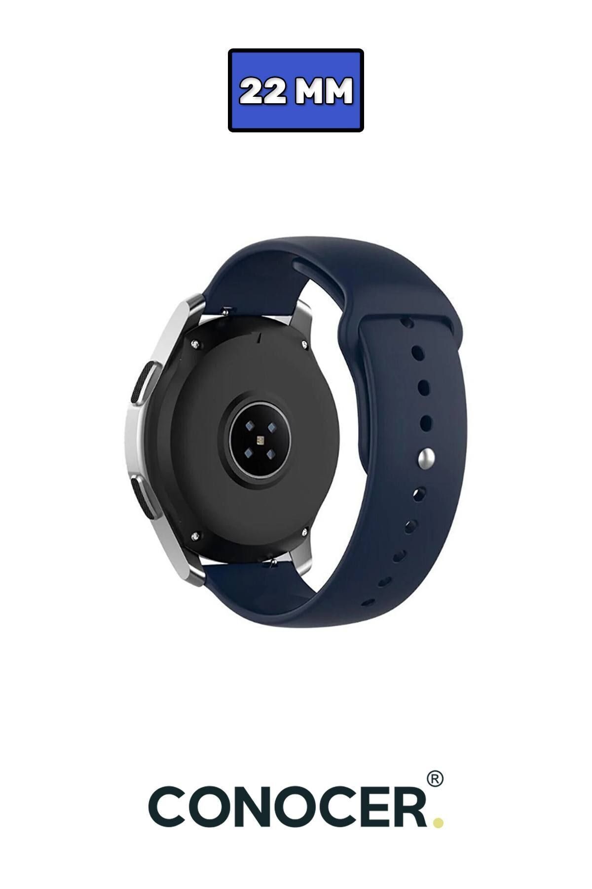 CONOCER Mi Watch Uyumlu 22mm Klasik Silikon Kordon Kayış