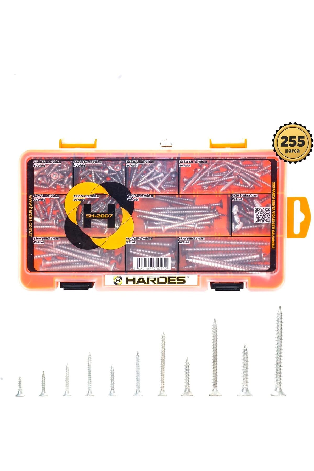 ÇAĞUR Dark SH-2007 255 Parça Sunta Vidası Seti Yenii 1099594
