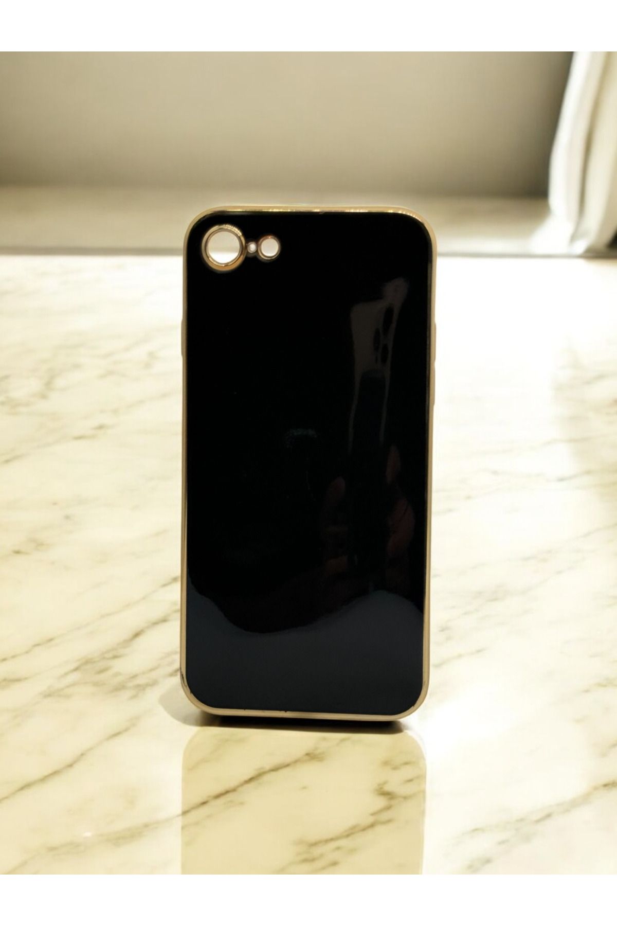 DUBİGOLD İPHONE 7 UYUMLU PARLAK GOLD DETAYLI BARK TELEFON KILIFI
