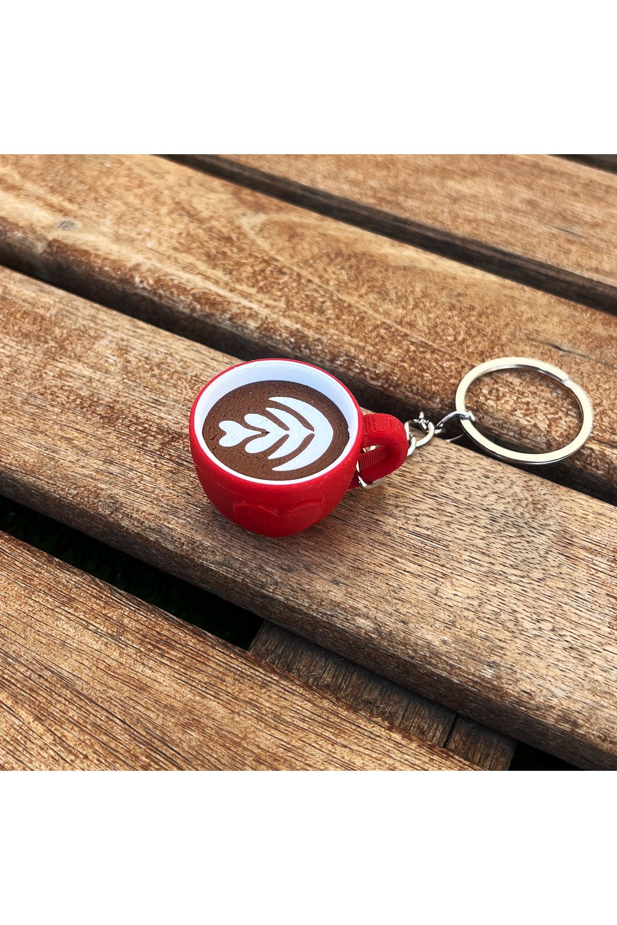 Gada Latte Art Kahve Fincanı Anahtarlık Barista Aksesuarı Kahve Severler Hediye Sevgili Hediyesi