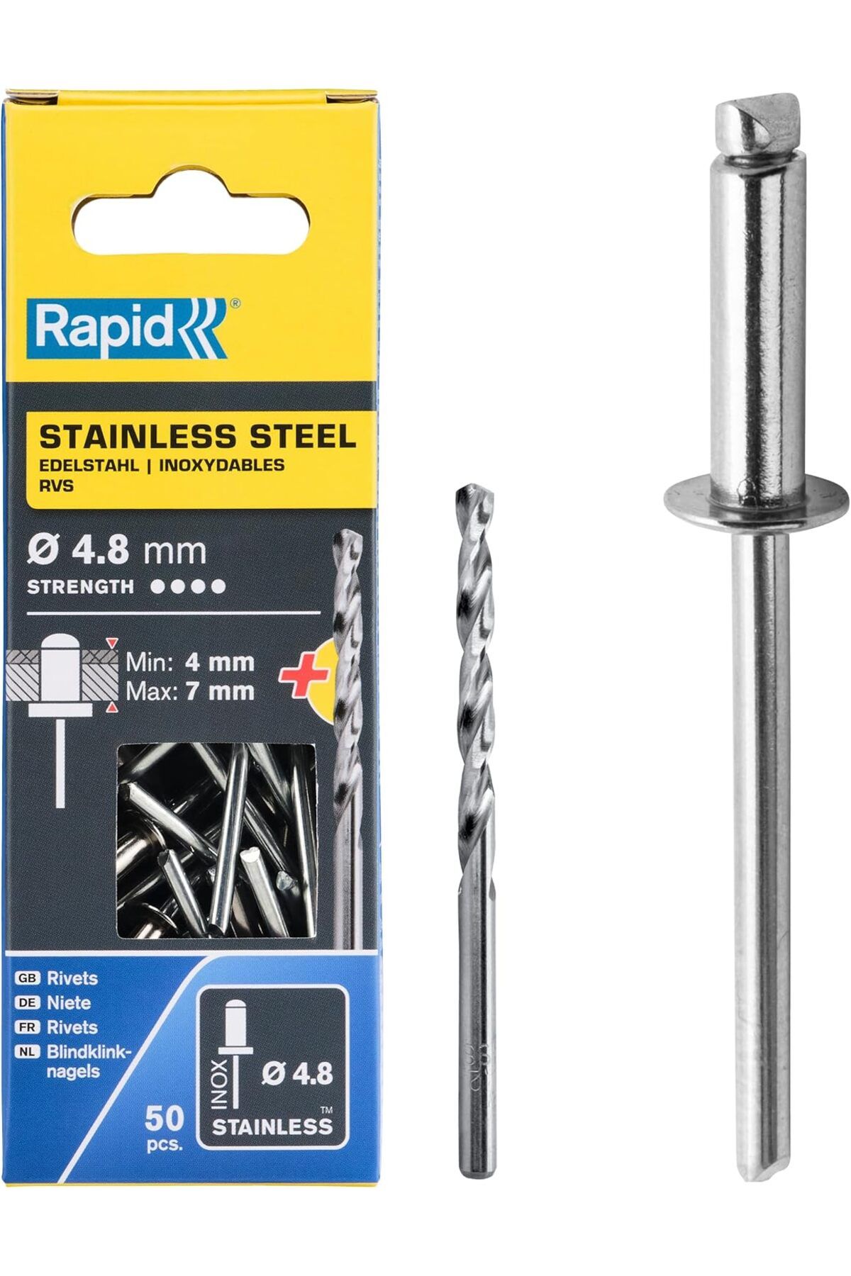 ÇAĞUR Dark Perçin4.8X10 mm Paslanmaz Matkap Ucu Yenii 1099594