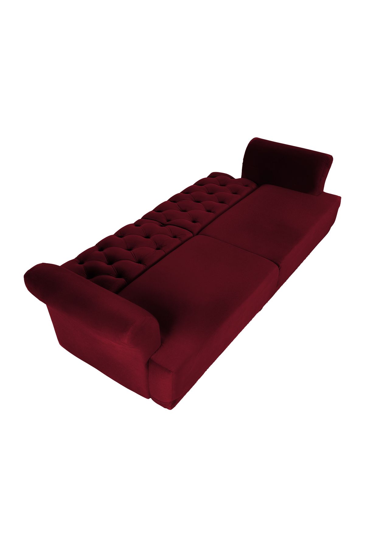 Lazy Vibes-Nova | 2 In 1 Sofabed Velvet Upholstered - 212x84x82٫5 - Burgundy 5