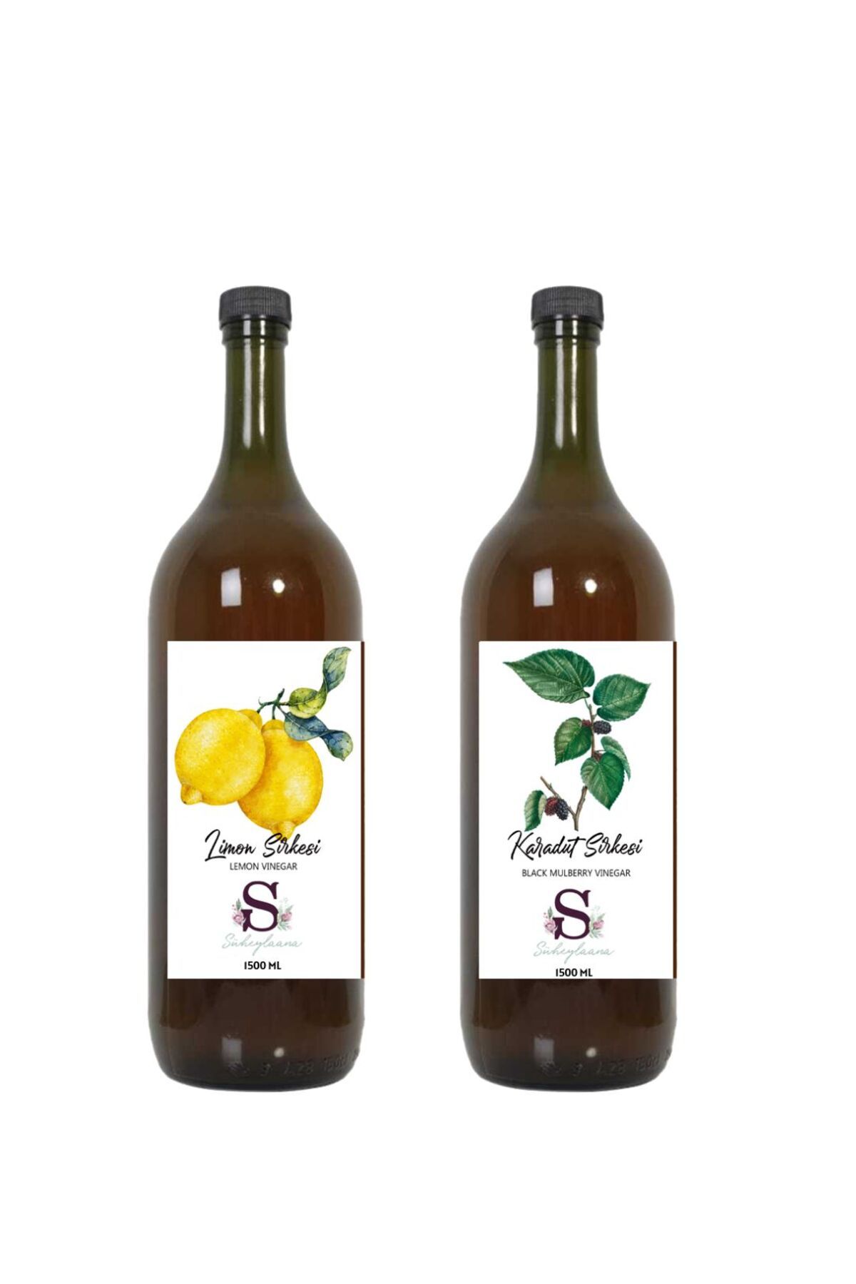 Süheylaana Doğal Limon Sirkesi 1500 Ml - Doğal Karadut Sirkesi 1500 Ml