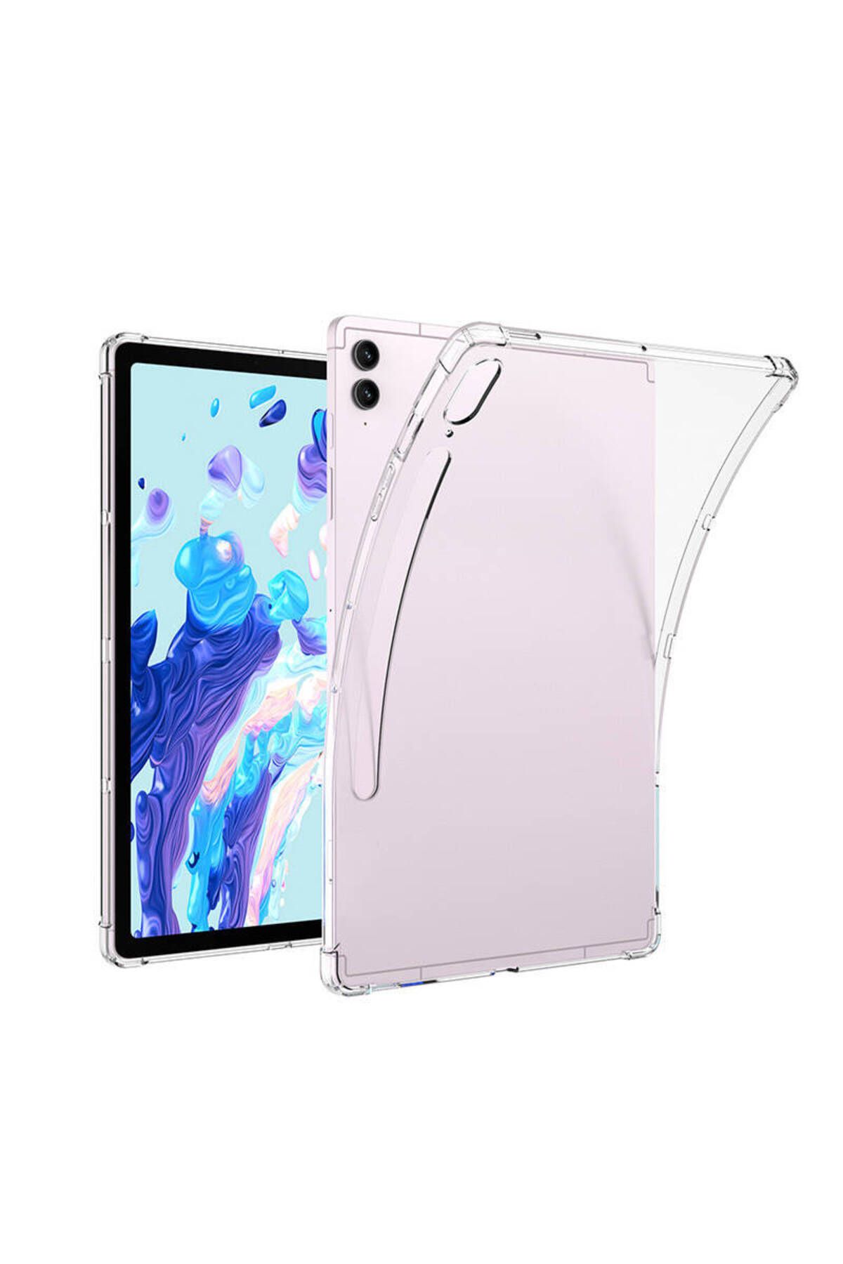 Uzaklarda Arama Galaxy Tab S9 Ultra Kılıf Uyumlu UZRM Tablet Nitro Anti Shock Silikon Kapak-Renksiz