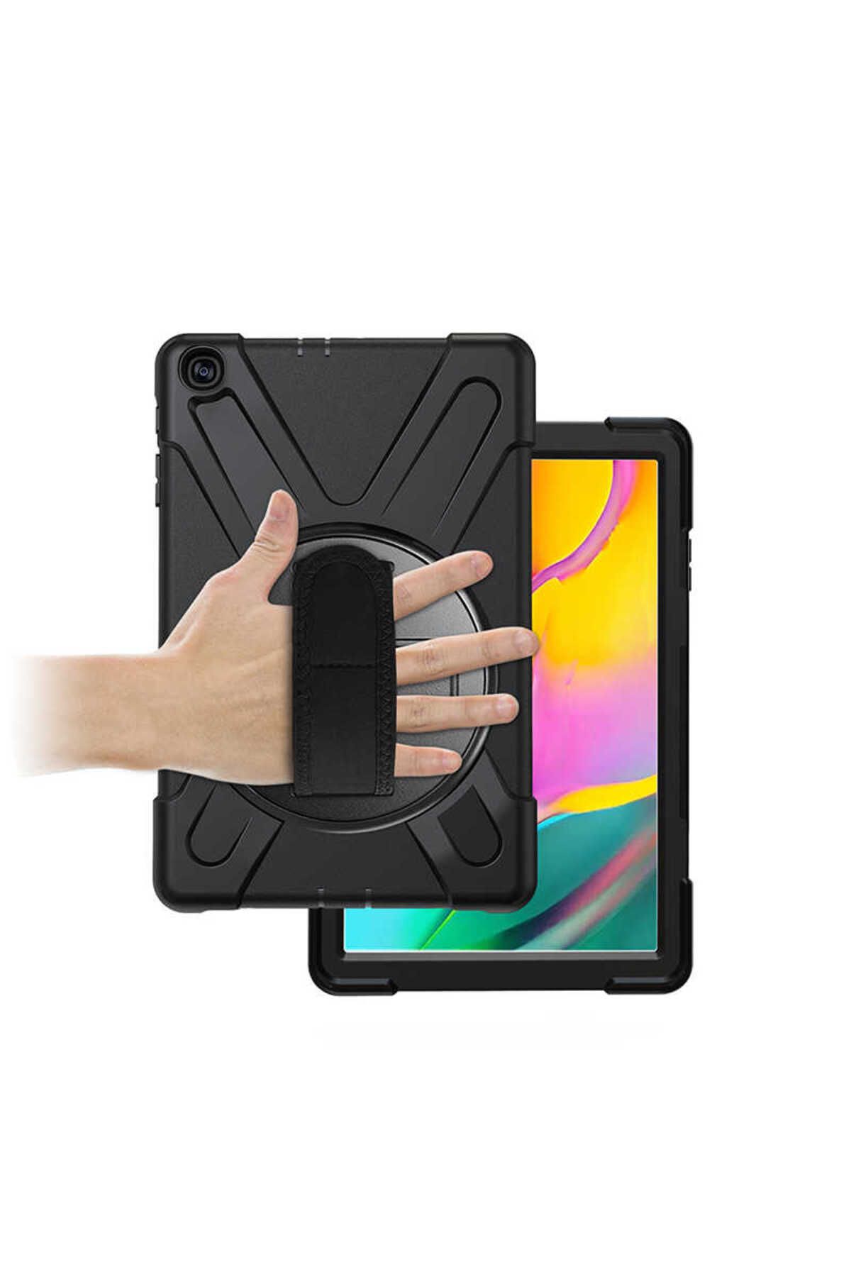 Uzaklarda Arama Galaxy Tab A 10.1 (2019) T510 Kılıf Uyumlu UZRM Defender Tablet Silikon-Siyah