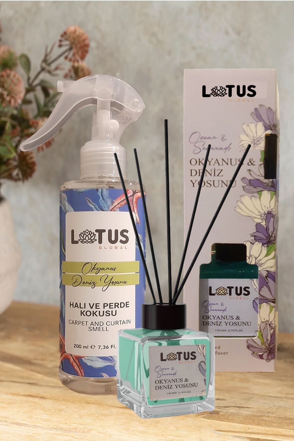 LTS HOME OKYANUS AROMALI Halı Perde Ve Koltuk Kokusu SPREY-BAMBU 2'Lİ SET