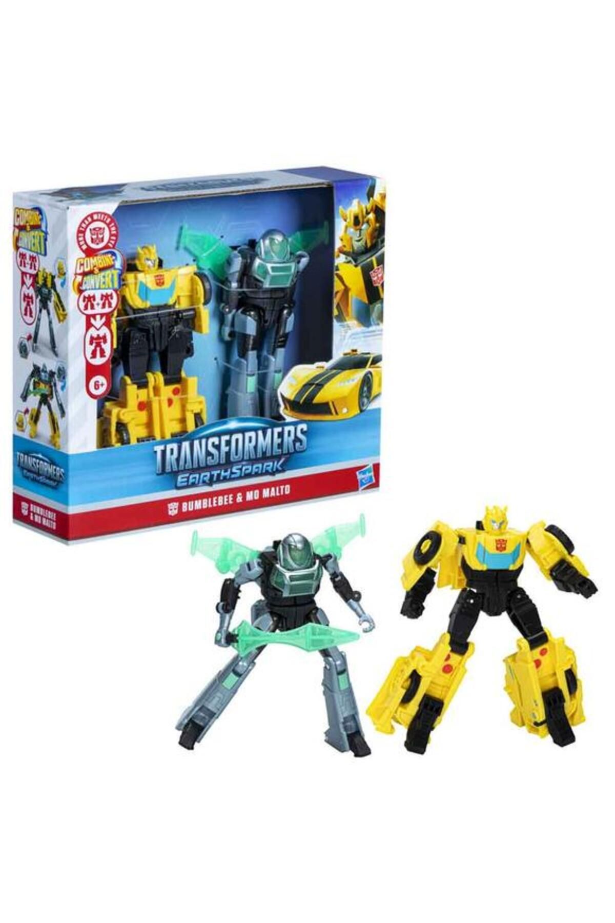 transformers EarthSpark Bumblebee ve Mo Malto Figür Seti – 12,5 cm Dönüşebilen Robot Oyuncak