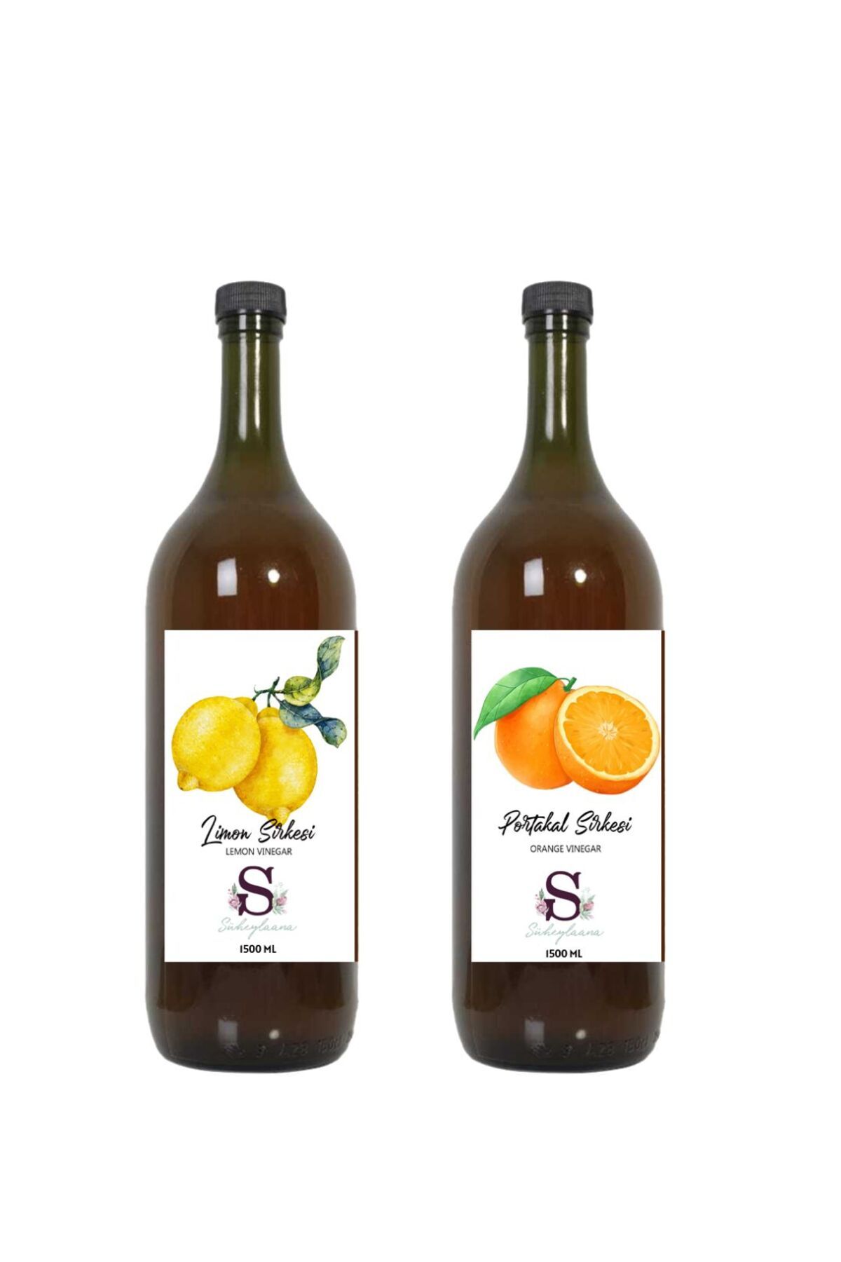 Süheylaana Doğal Limon Sirkesi 1500 Ml - Doğal Portakal Sirkesi 1500 Ml