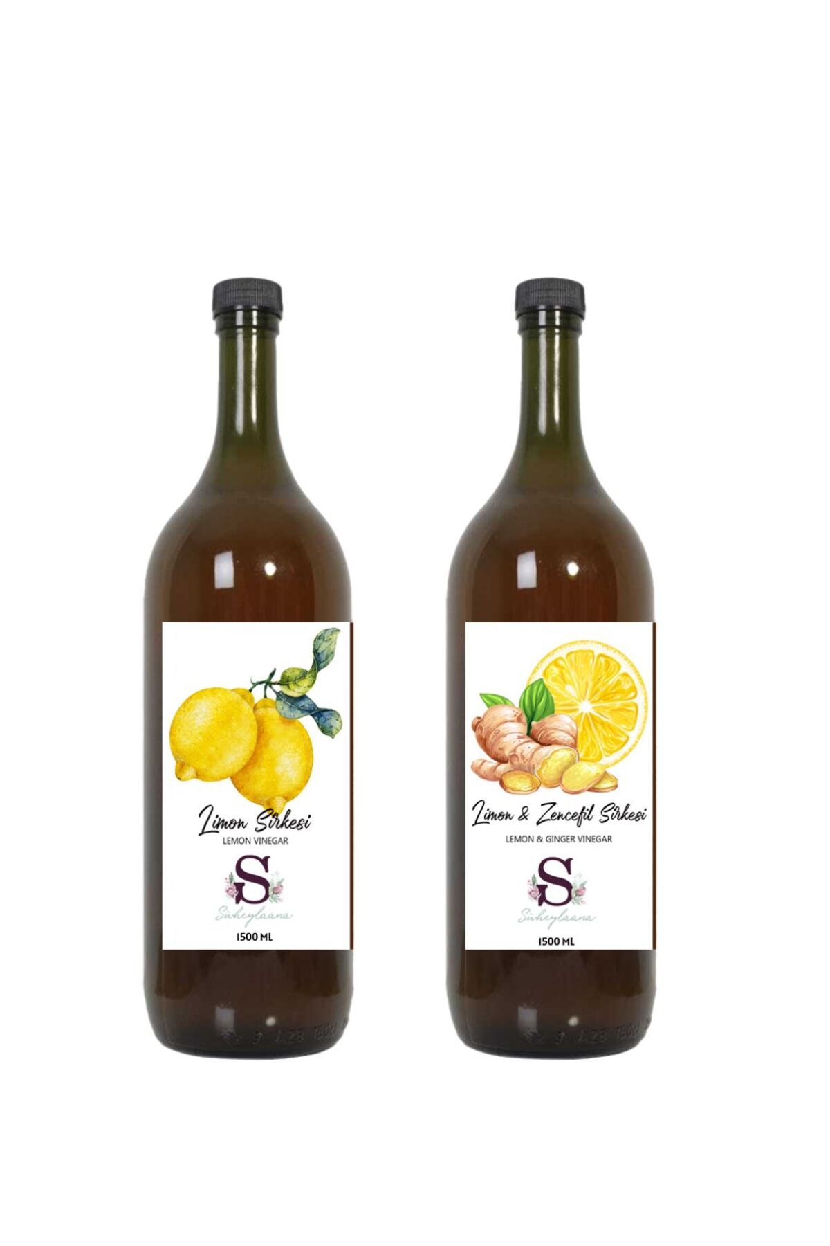 Süheylaana Doğal Limon Sirkesi 1500 Ml - Doğal Limon & Zencefil Sirkesi 1500 Ml
