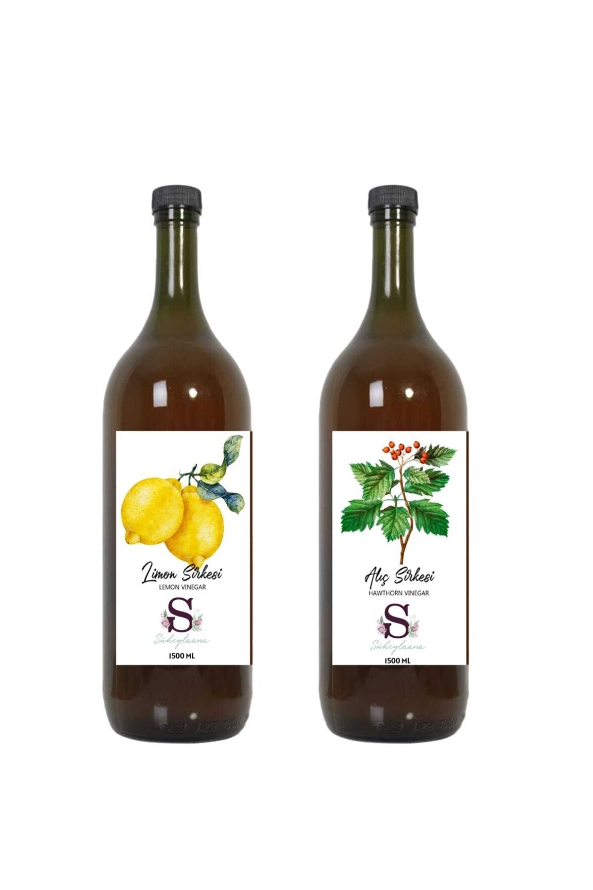 Süheylaana Doğal Limon Sirkesi 1500 Ml - Doğal Alıç Sirkesi 1500 Ml