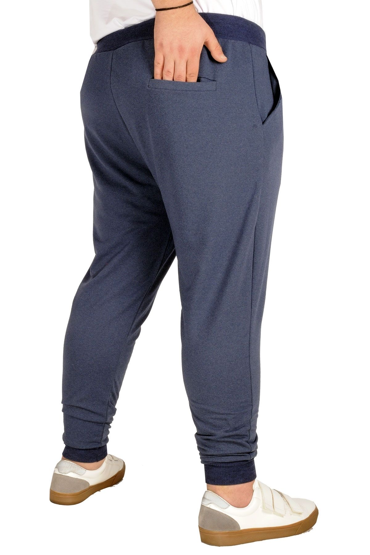 ModeXL-بنطال رياضي موديل XL Darpaça باللون النيلي - مقاس كبير قابل لإعادة التدوير B20507 7
