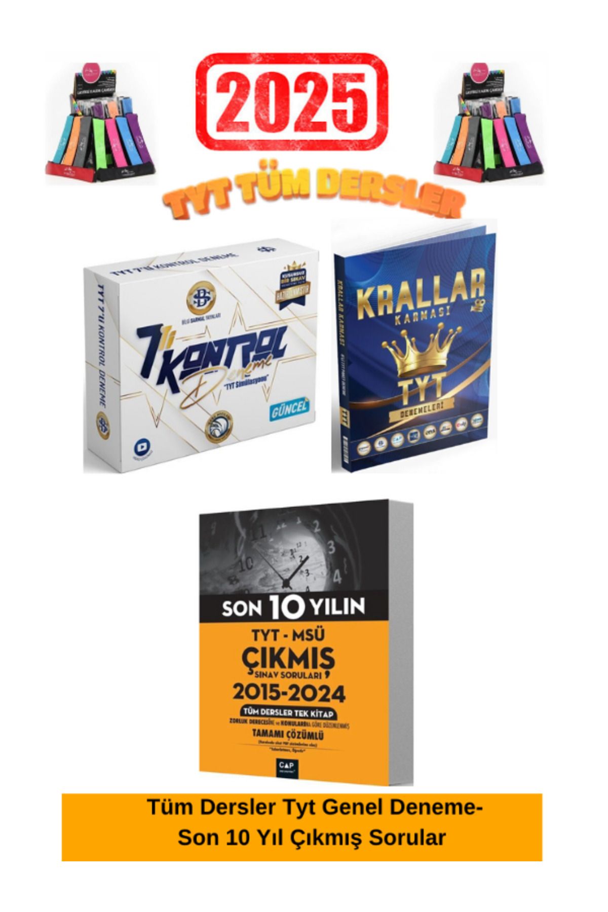 Ens Yayıncılık Çap Tyt-Msü Son 10 Yıl Çıkmış Soru+KrallarKarması Tyt Genel-Sarmal Kontrol 7 Deneme Seti+Kalemlik