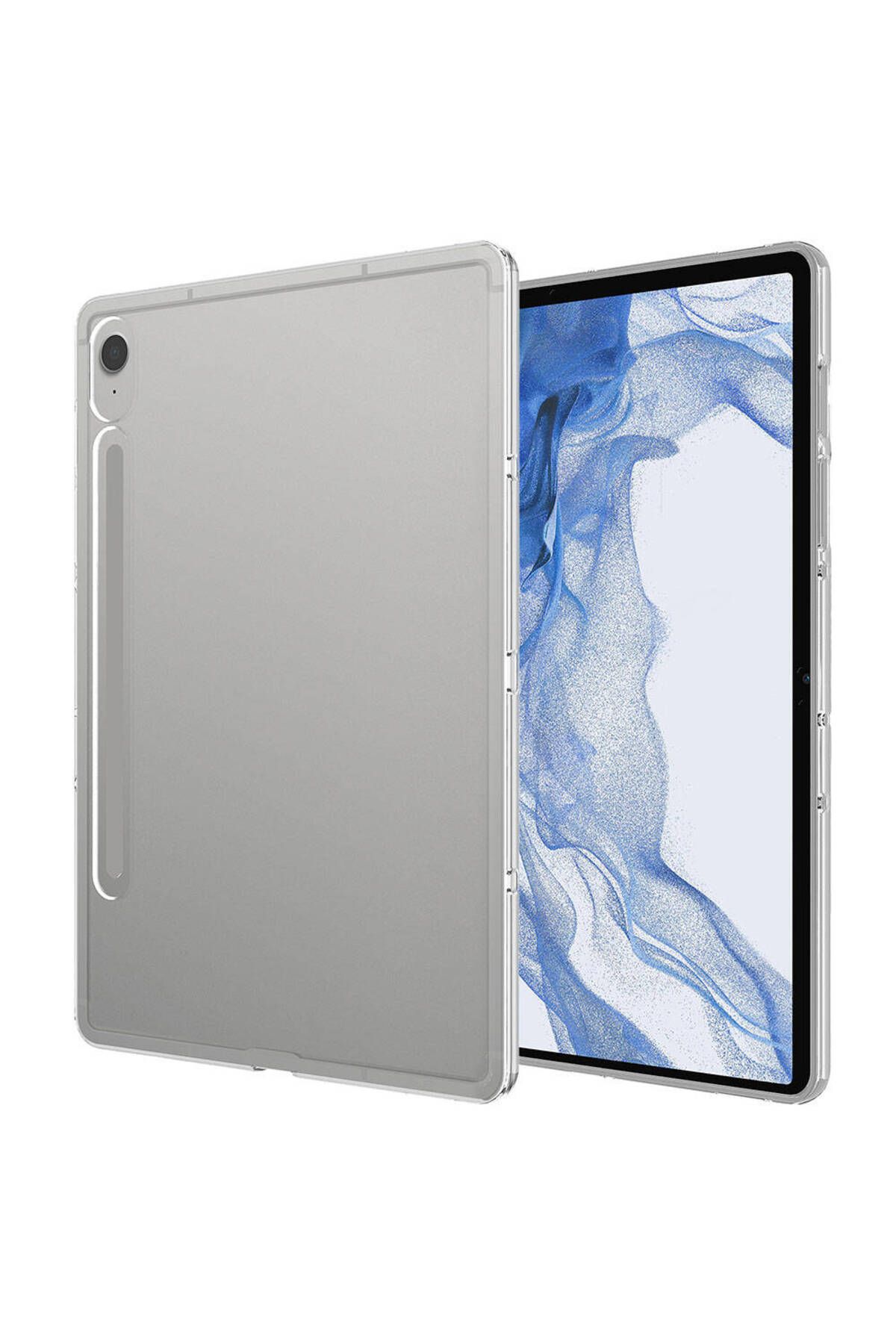 Uzaklarda Arama Galaxy Tab S9 FE Kılıf Uyumlu UZRM Tablet Süper Silikon Kapak-Renksiz