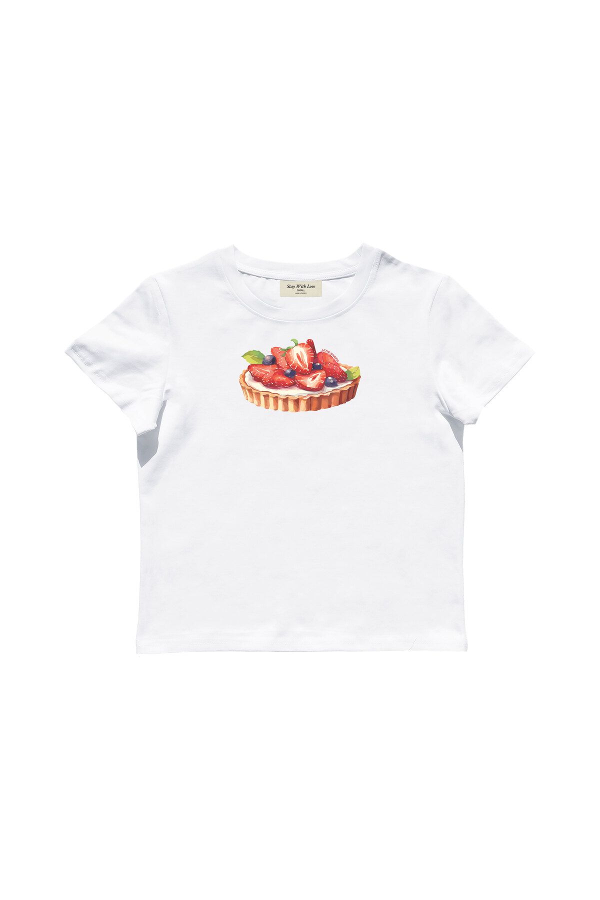 lethestudios Berry Pie Dreams Baskılı Baby Tee Crop Top