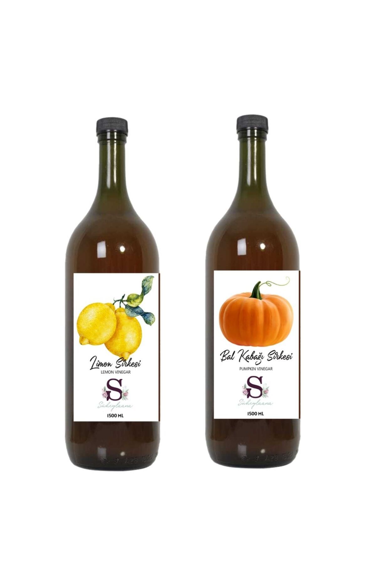 Süheylaana Doğal Limon Sirkesi 1500 Ml - Doğal Bal Kabağı Sirkesi 1500 Ml