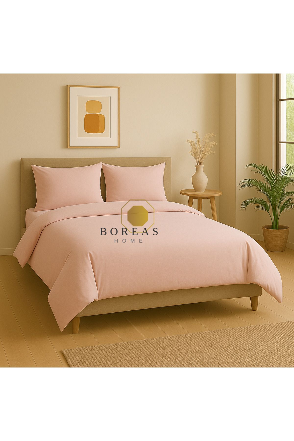 Boreas Home SOFT Lastikli Çarşaflı Çift Kişilik Nevresim Takımı