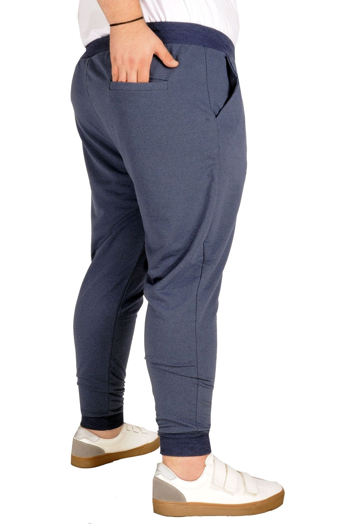 ModeXL-بنطال رياضي موديل XL Darpaça باللون النيلي - مقاس كبير قابل لإعادة التدوير B20507 6