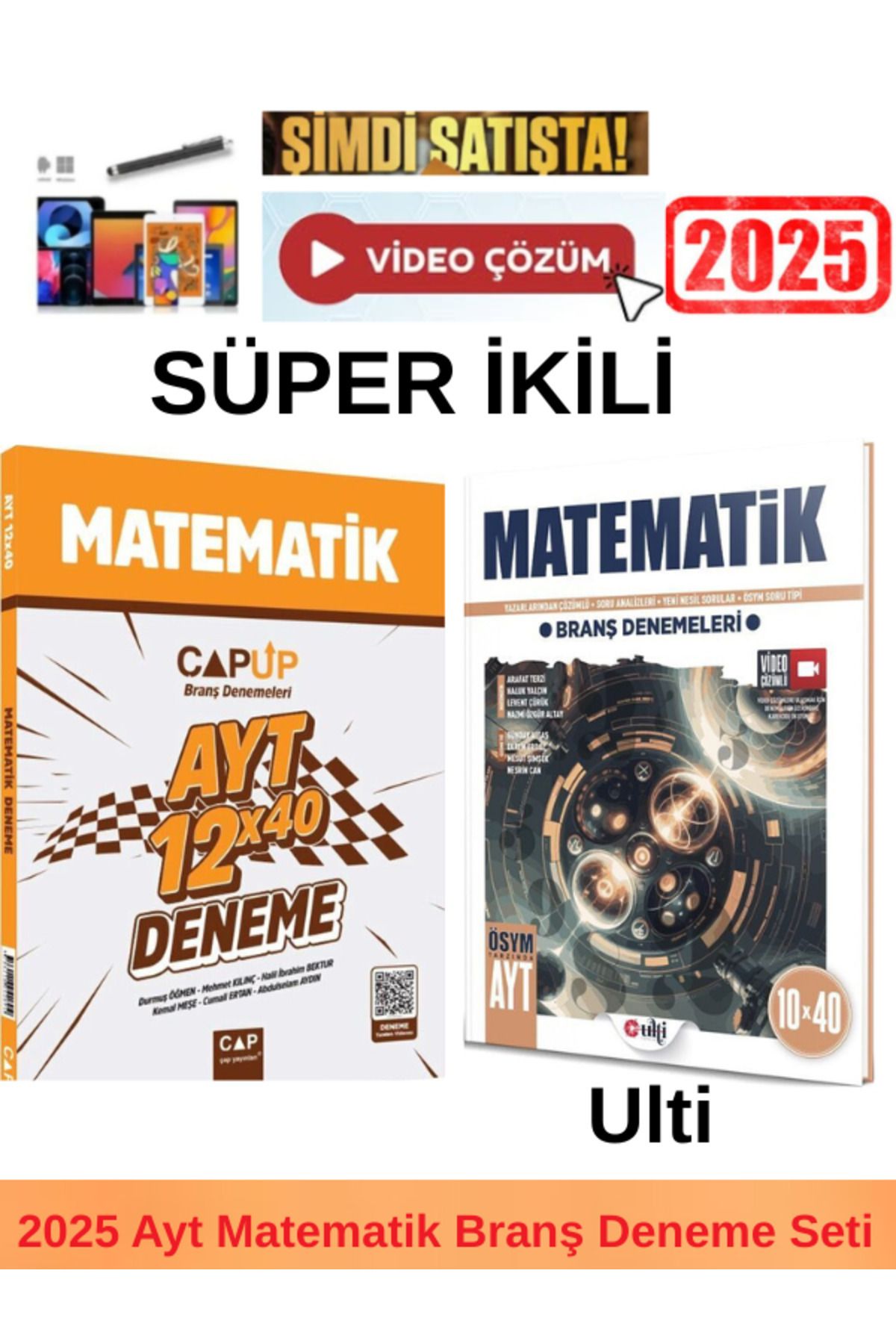 Ens Yayıncılık Çap Ayt Matematik 12x40 Deneme+Ulti Ayt Matematik 10x40 Deneme+Kalem