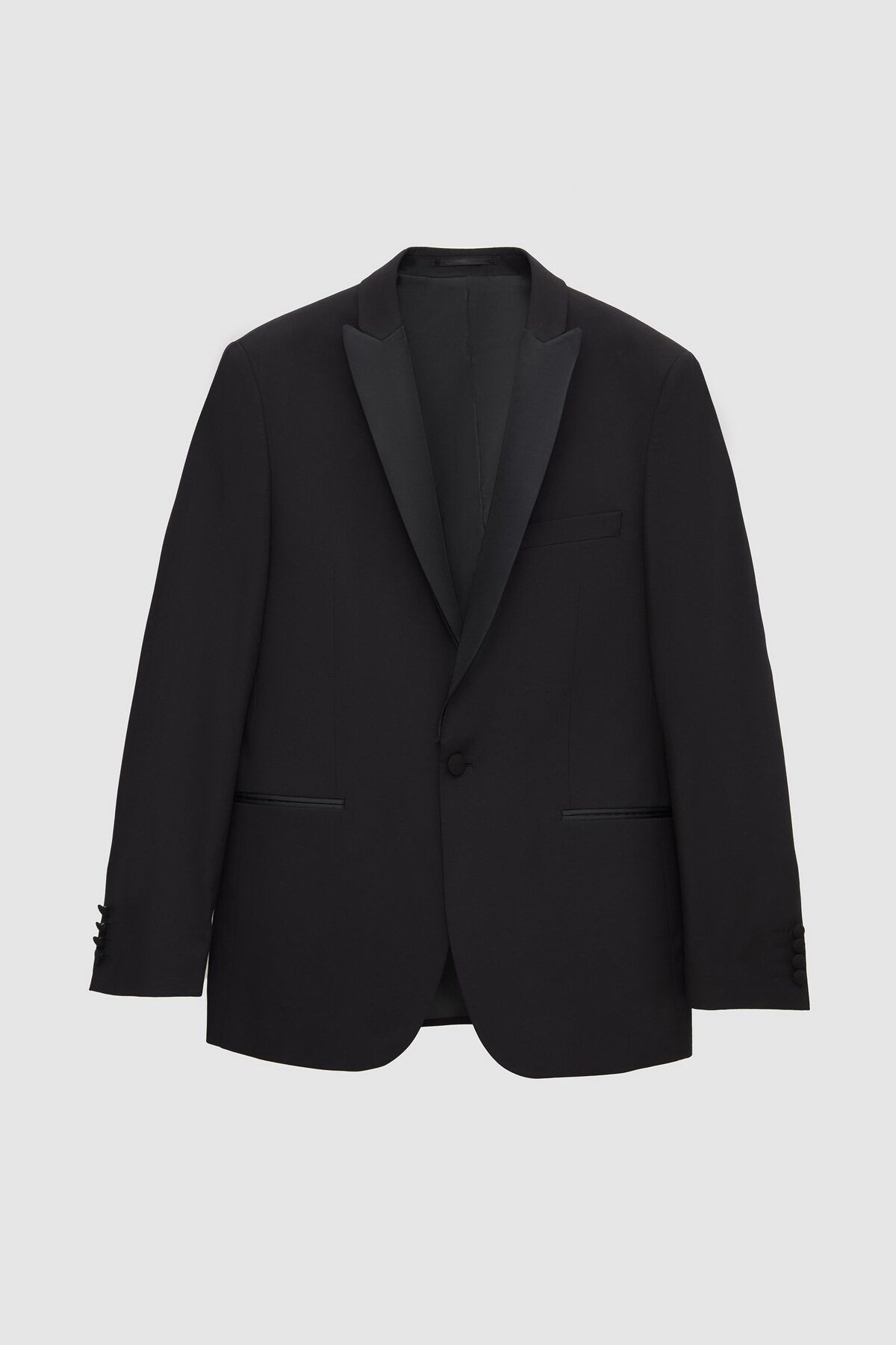 Twn-Slim Fit Black Plain Groom Suit & Tuxedo Suit with Vest 5