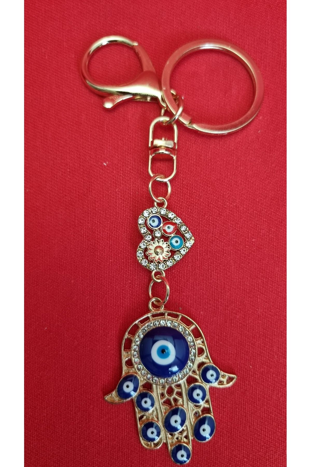 Land of Souvenir Nazar Boncuklu Metal Anahtarlık