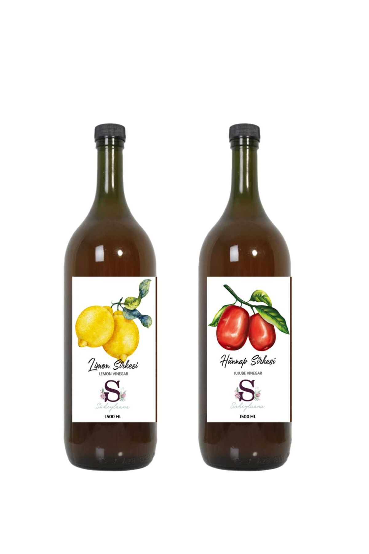 Süheylaana Doğal Limon Sirkesi 1500 Ml - Doğal Hünnap Sirkesi 1500 Ml