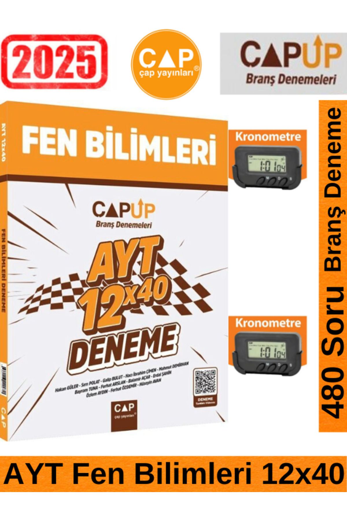 Ens Yayıncılık Çap 2025 AYT Fen Bilimleri 12 X 40 Up Deneme+Kronometre