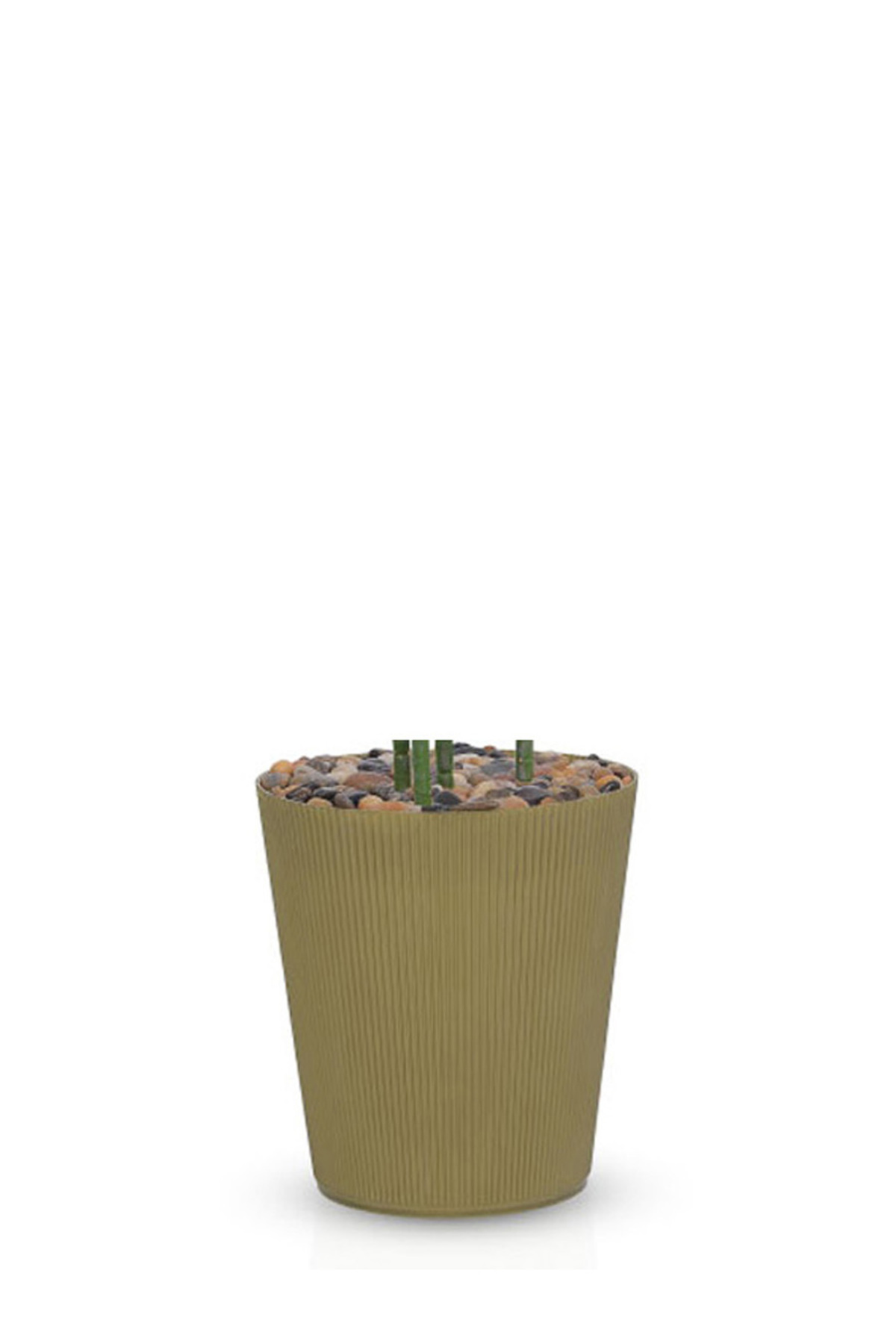 Generic-Artificial palm tree (4 branches) with a cylindrical plastic stand 3