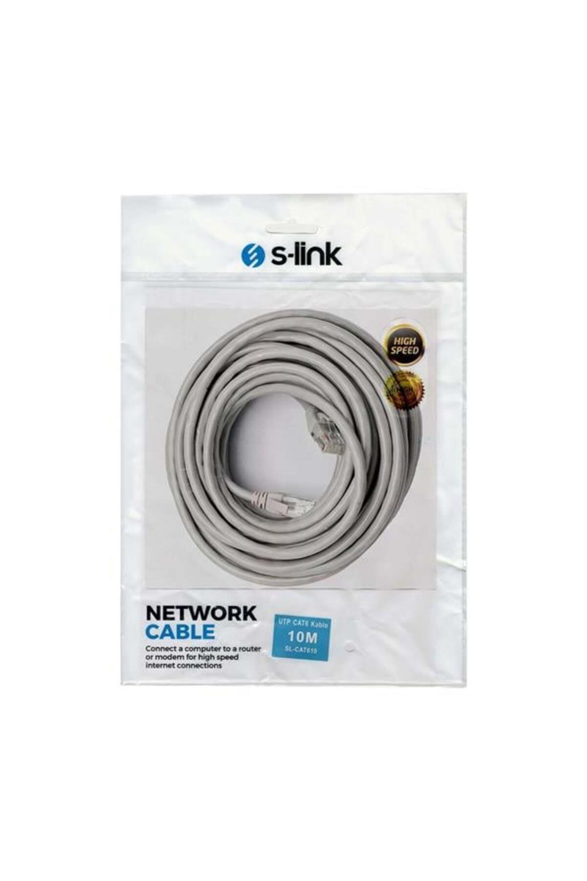 feifei S-link Sl-cat610 Gri Cat6 10 Metre Kablo